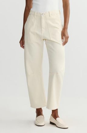 DL1961 Bilie Easy High Rise Barrel Leg Pants in Crema at Nordstrom, Size 25