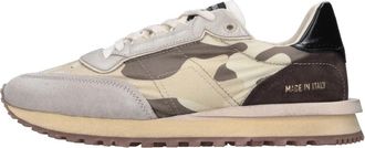 Hidnander Leren en Stoffen Sneakers - Heren - Sneakers - Veelkleurig - 42 EU - Leer - Schoenen