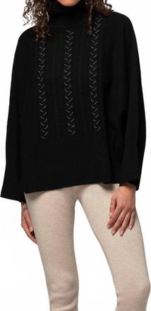 Max & Moi Parfaite Turtleneck Sweater In Black