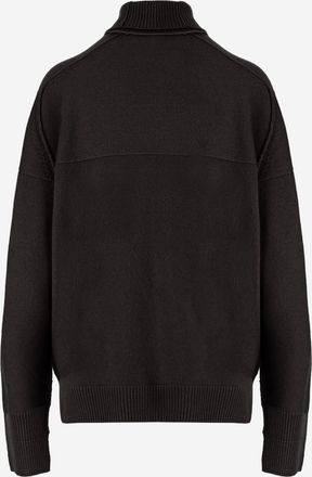 Carven Womens High Neck Cashmere Sweater Brown