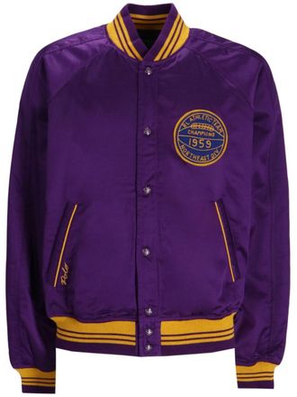 Polo Ralph Lauren stripe-detailing bomber jacket - Purple