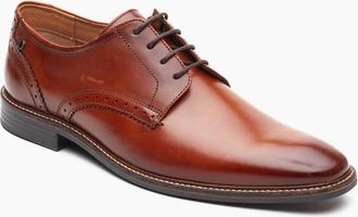 base Mens Base London Eton Lace Up Leather Mens Burnt Tan Lace-Up Shoes - Brown - Size: 11