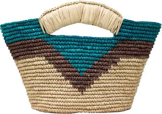 Sensi Studio Geometric Pattern Mini Handtas - Dames - Handtassen - Veelkleurig - ONE Size - Tassen