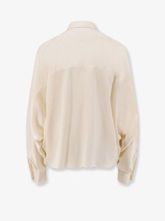 Brunello Cucinelli Womens Silk Shirt Beige