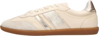 Stefano Lauran Schoenen, Dames, Beige, 40 EU, Leer, 1White 117 Low-top Sneakers