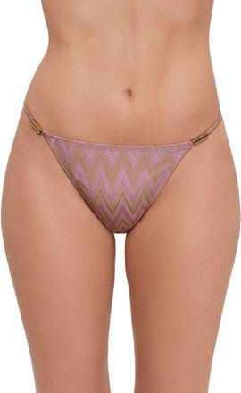 Steve Madden Beaded Strap Bikini Bottoms in Orchid at Nordstrom, Size X-Large
