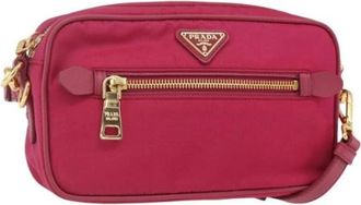 Prada Pre-owned Vintage Nylon Cross Body Bag - Dames - Vintage Schoudertas - Roze - ONE Size - Nylon - Vintage