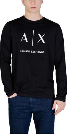 A|X Armani Exchange Heren, Tops, Zwart, Maat: XL Katoen