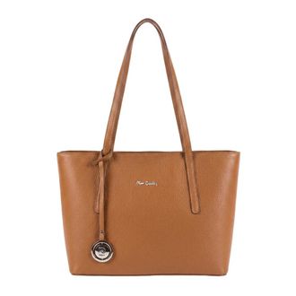 Pierre Cardin Schoudertas - Dames - Shoppers - Bruin - ONE Size - Leer - Tassen