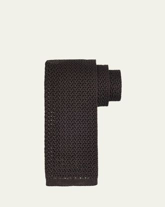 Brioni Mens Silk Tricot Tie