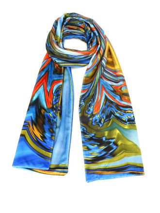 MARIA ENRICA NARDI Grace print double velvet scarf