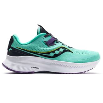 Saucony Guide 15 Textile Synthetic Womens Lace Up Trainers - Cool Mint Acid - Size:UK 4.5