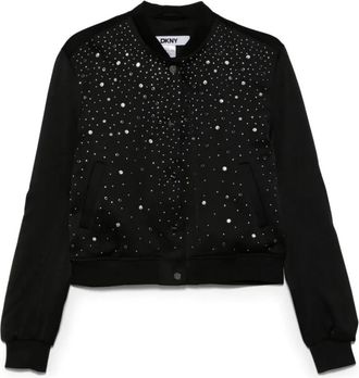 DKNY Studded Bomberjack in Zwart - Dames - Bomber jackets - Zwart - S - Polyester - Jassen