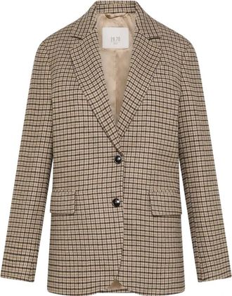 Seventy Giacca in pie de poule - Dames - Blazers - Beige - XS - Jassen