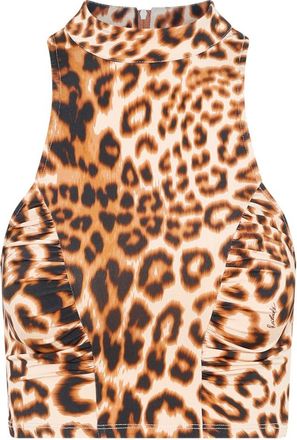 Rotate Almond Comb Halterneck Top-Donna