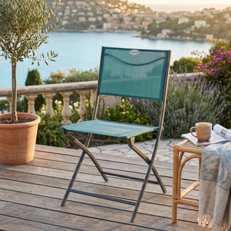 Hesperide Sedia da giardino pieghevole Modula azzurra