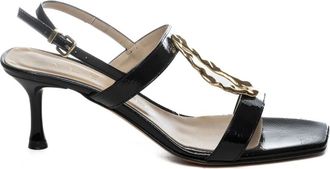Albano Schoenen, Dames, Zwart, 37 EU, Leer, 5578 Sandalen met Hoge Hak