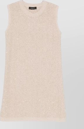 Fabiana Filippi sequined sleeveless ribbed knit mini dress