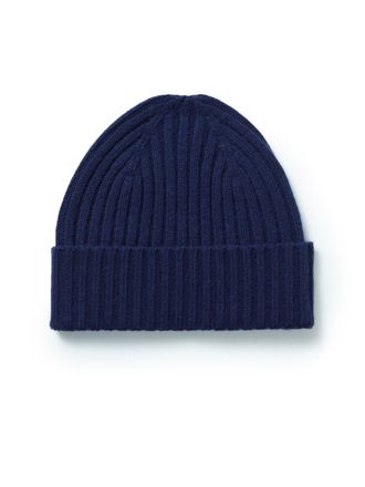 Oliver Brown Wool Beanie Hat - Navy