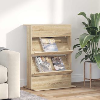 vidaXL Estante De Revistas Roble Sonoma 70 X 41 X 96 Cm Vidaxl