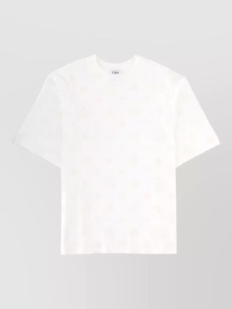 Casablanca round neck short sleeve cotton jersey t shirt