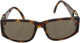 Chanel Pre-owned Accessories, female, Brown, Size: ONE SIZE Pre-owned Plastic Sunglasses