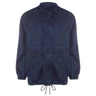 Diesel Mens Plain Navy Blue Jogg Jean Denim Jacket Cotton - Size Large