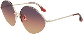 Victoria Beckham Gold Metal Womens Sunglasses