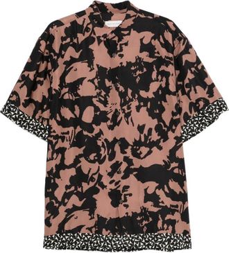 Dries Van Noten Viscose Shirt - Heren - Korte mouwen Overhemden - Veelkleurig - M - Overhemden
