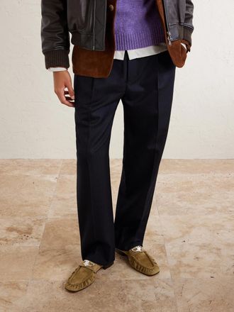 Christian Louboutin Mocallista Embellished Suede Penny Loafers