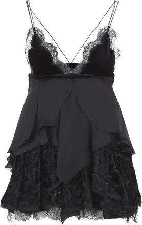 Roberto Cavalli Vestido Corto de Seda - Dresses - Mujer - Negro - S