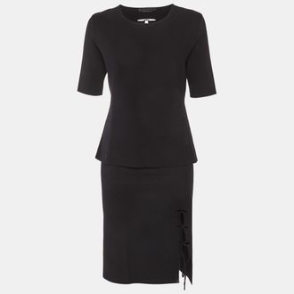 Alexander Wang Black Stretch Knit Lace-Up Set