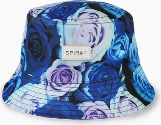 Spiral Womens Floral Patterned All Around Brim Bucket Hat - Roses - Size: LADIES