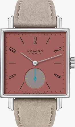NOMOS Glash&uuml;tte Tetra Terra Hand Wind Terracotta Red Dial Watch 438.SB