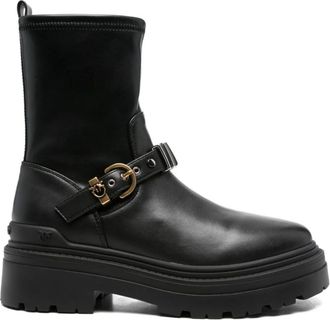 Pinko Pinko, Schoenen, Dames, Zwart, 37 EU, Leer, Zwarte enkellaarsjes voor vrouwen