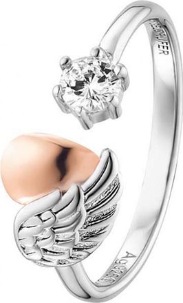 Engelsrufer Womens ERR-HEARTWING-ZI-BIR Ladies Heartwing Ring Silver Sterling - One Size
