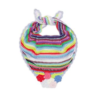 Ganni Crochet Triangle Scarf - female - Ganni - Scarves - Multicolor - ONE SIZE - Accessories