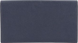 Herm&egrave;s Blue Nuit Evercalf Leather Long Wallet (Bi-Fold) (Pre-Owned)