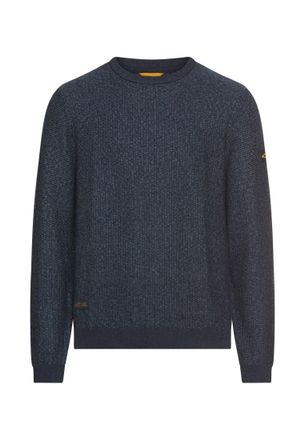 Camel Active Strickpullover CAMEL ACTIVE, Herren, Gr. 3XL, tinted blau, Strick, Obermaterial: 70% Baumwolle, 30% Polyacryl, Strukturmuster, unifarben, regular fit 