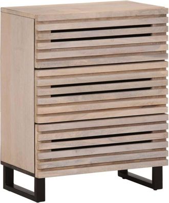 vidaXL Sideboard White 60x34x75 cm Solid Wood Mango Vidaxl