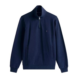 Tommy Hilfiger Intechno Knit Quarter-Zip Sweatshirt - male - Tommy Hilfiger - Zip-throughs - Blue - 2XL - Sweatshirts & Hoodies