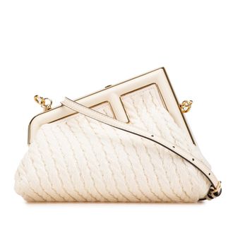 Fendi Gestructureerde Gebreide Clutch Tasche