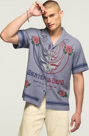 Lucky Brand Mens Short Sleeve Grateful Dead Printed Shirt