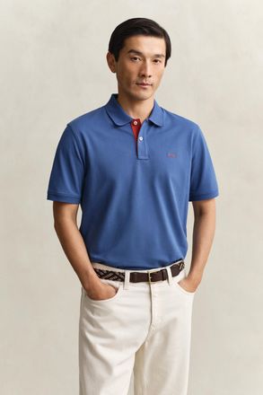GANT Men Contrast Piqu&eacute; Polo Shirt (XXXL) VINTAGE BLUE