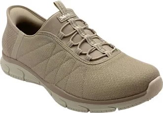 Skechers Womens Brilliance Night Shift Slip-On Shoe In Taupe
