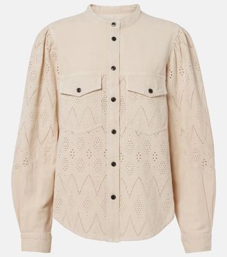Isabel Marant Blusa Kaina de algod&oacute;n con bordado ingl&eacute;s
