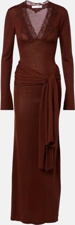 Aya Muse Lace-trimmed maxi dress