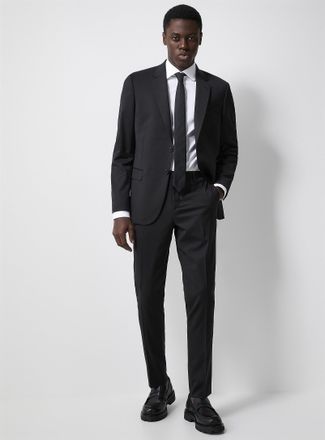 Le 31 Mens Solid stretch pant Wool weave by Marzotto Stockholm fit - Slim