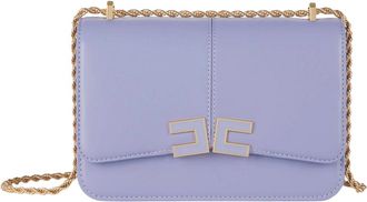 Elisabetta Franchi Logo Detail Schoudertas - Dames - Schoudertassen - Paars - ONE Size - Tassen