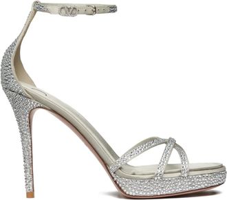 Valentino Garavani Sandali Eveninglam con plateau 120mm - Argento